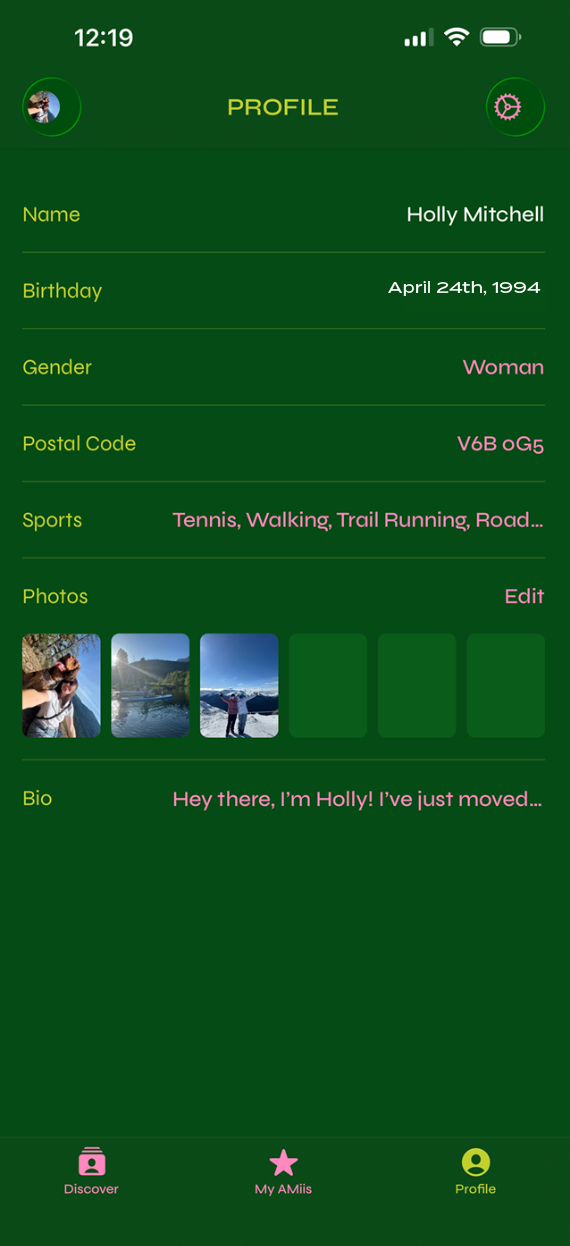 Build your profile